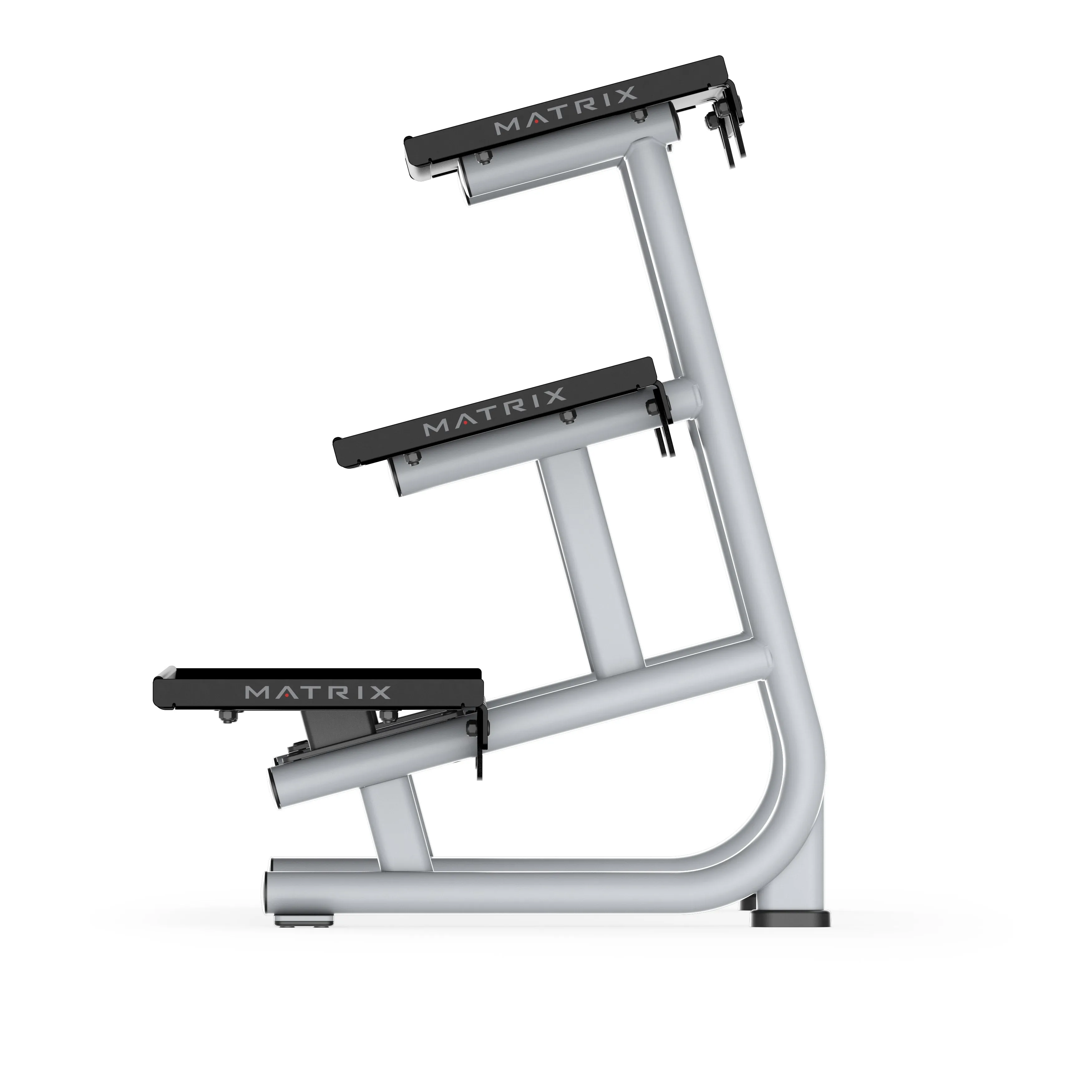 Magnum 3-Tier Flat-Tray Dumbbell Rack Short