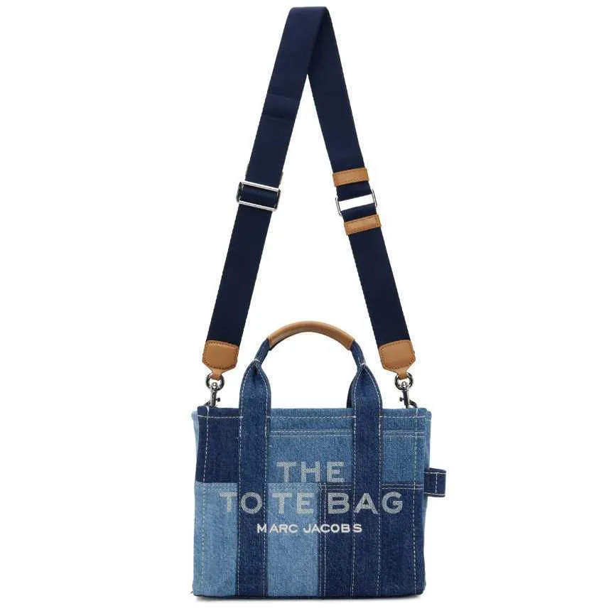 MARC JACOBS Blue Mini Traveler Tote Bag