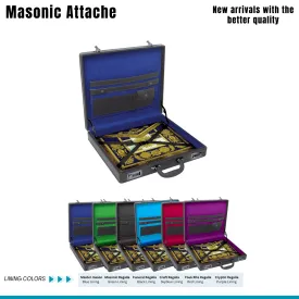 Masonic regalia apron Case/briefcase-masonic attache-high quality leather master mason briefcase With double combination lock