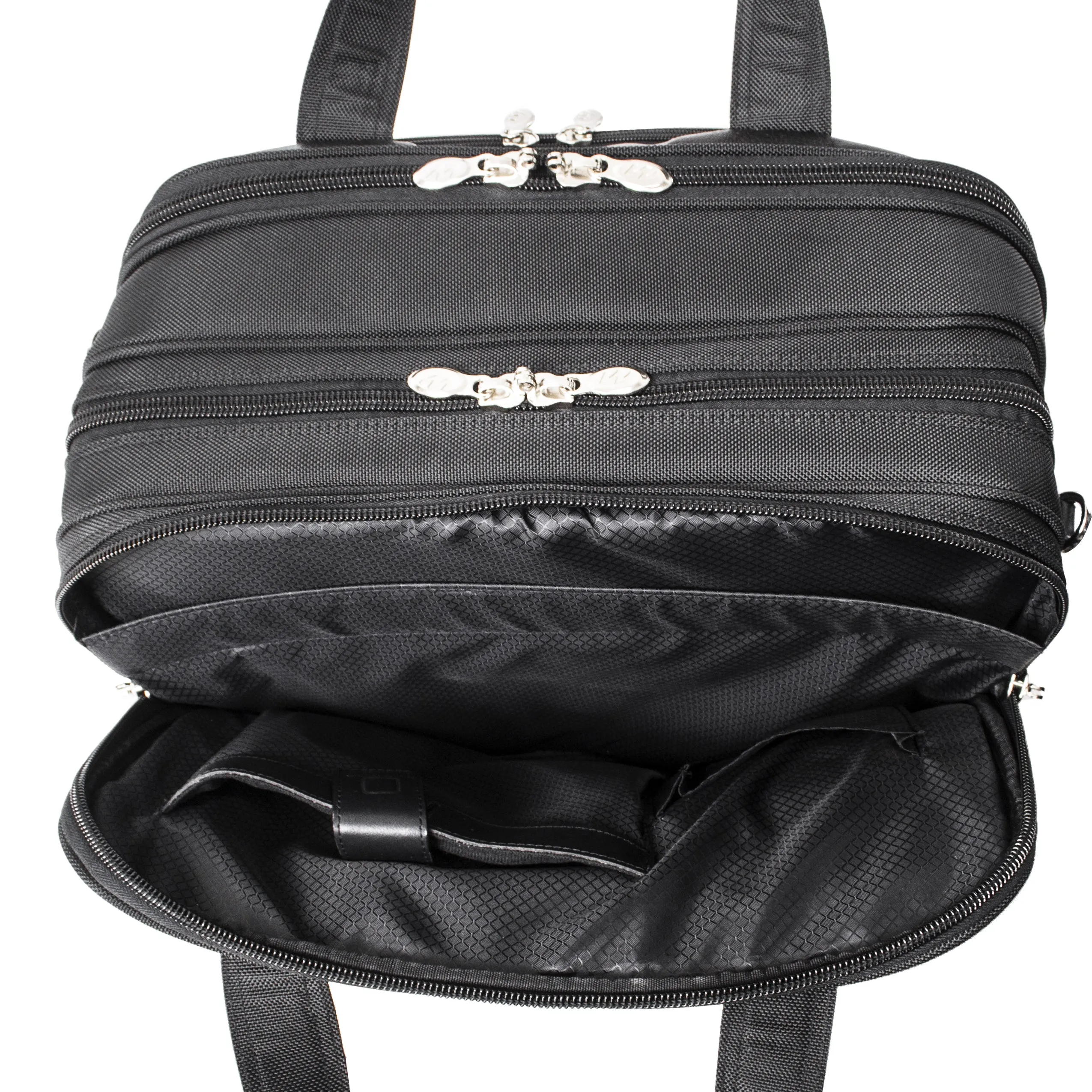 McKlein CHICAGO 17" Nylon Patented Detachable -Wheeled Laptop Overnight with Removable Briefcase