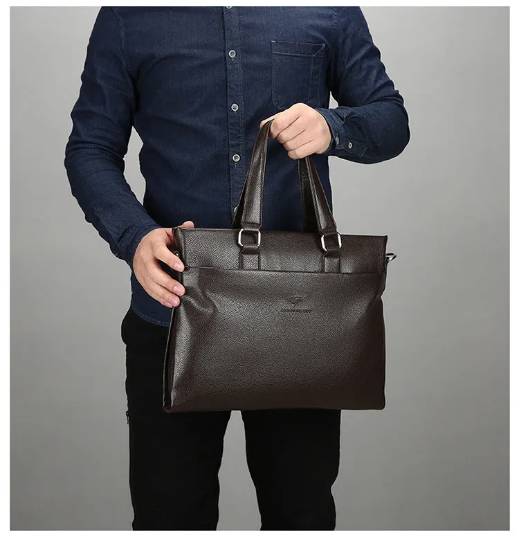 Men's business Synthetic leather briefcase Hard briefcase Handbag Business Briefcase