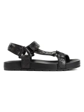 Men's Trip Leather Sandals in Black | Size 40 | 775305V3HB0 Color 1000