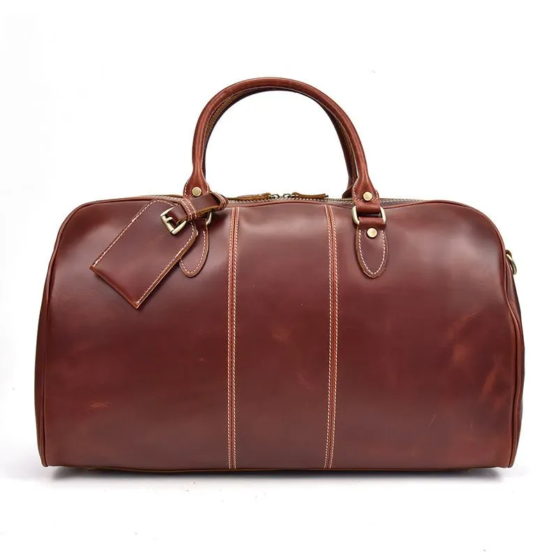 Mens/ Womens Travel Weekender Leather Duffel Bag