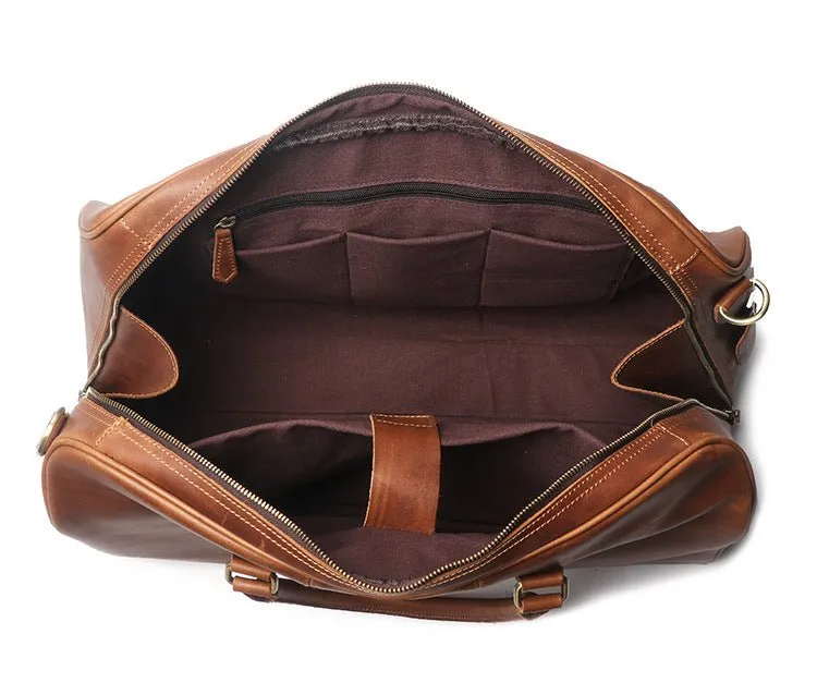 Mens/ Womens Travel Weekender Leather Duffel Bag