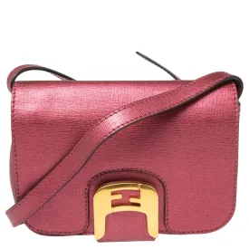 Metallic Pink Leather Chameleon Crossbody Bag