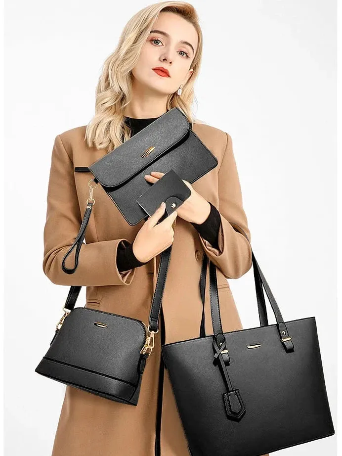 Milano 4-Piece Bag Set: Tote, Crossbody & Shoulder