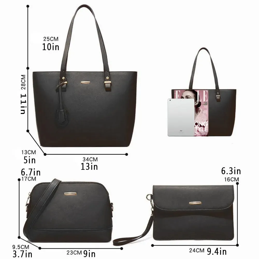 Milano 4-Piece Bag Set: Tote, Crossbody & Shoulder