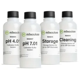 Milwaukee PH-START Starter Solution Kit for pH Meters and Testers - Comprehensive Care, Extend Electrode Life, Lab-Grade Solutions | 230 ML