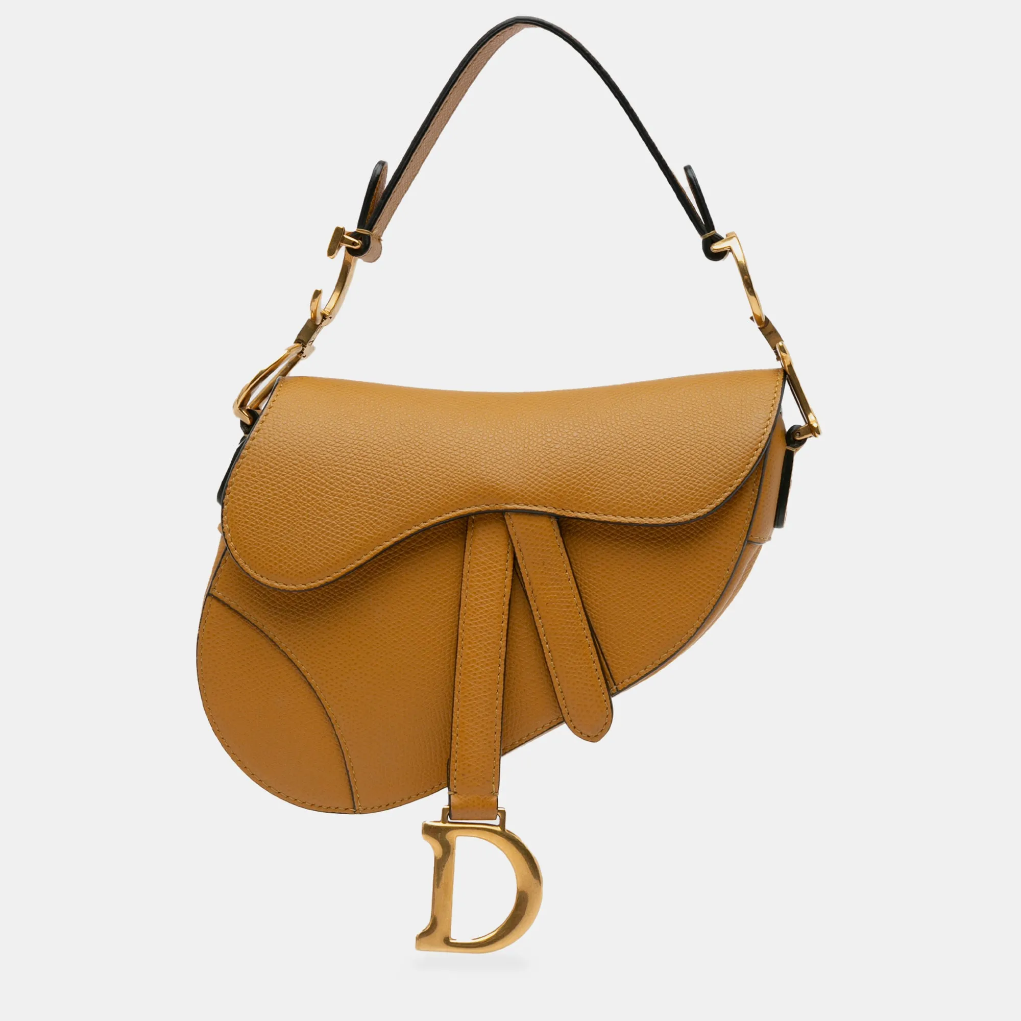 Mini Grained Calfskin Saddle Bag