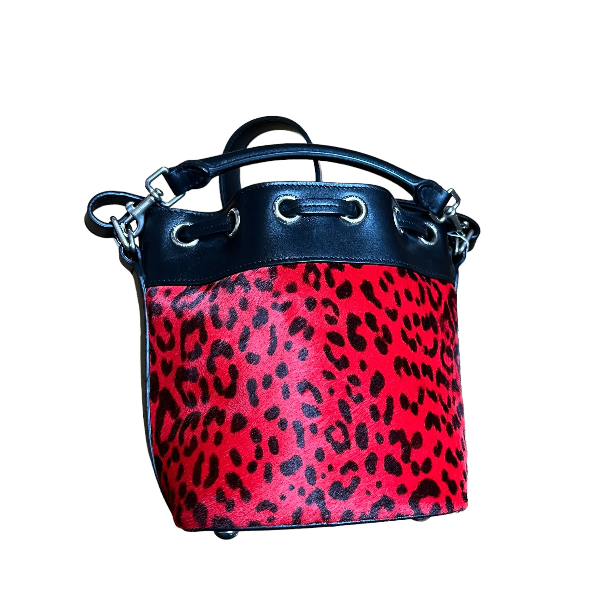 Mini Leopard Bucket Bag