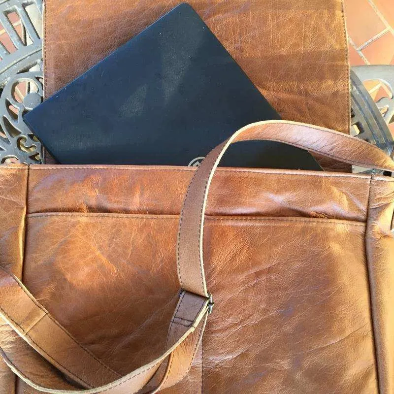 Mirelle Genuine Leather Classic Office Laptop Bag