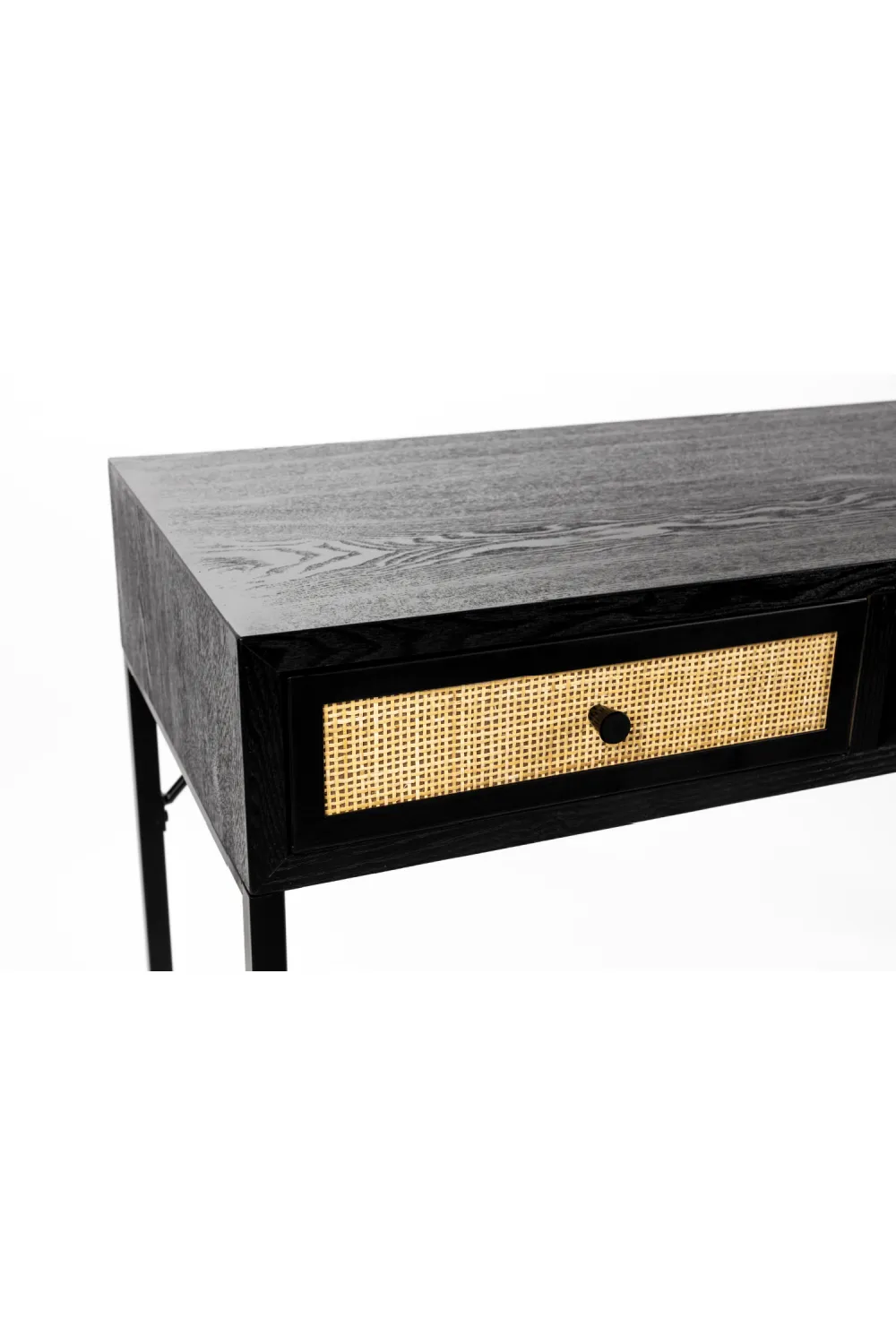 Modern Black Wood Console Table | DF Guuji