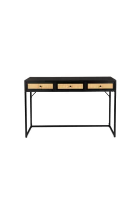 Modern Black Wood Console Table | DF Guuji