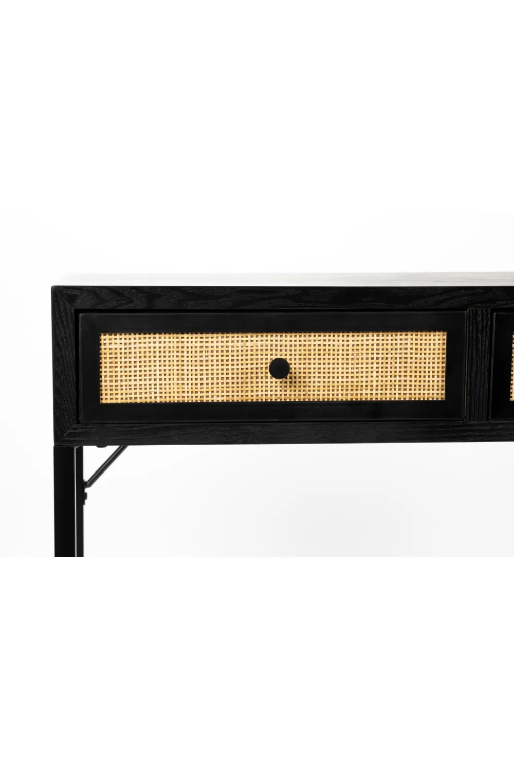 Modern Black Wood Console Table | DF Guuji