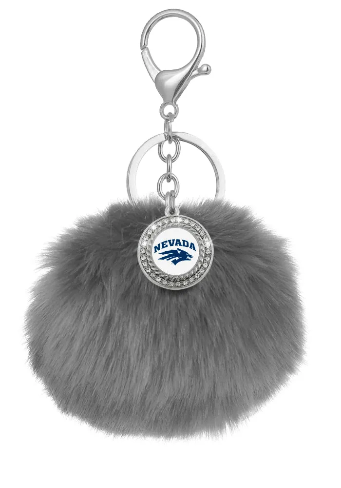 Nevada Wolf Pack Pom Pom Keychains