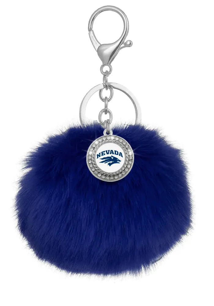 Nevada Wolf Pack Pom Pom Keychains