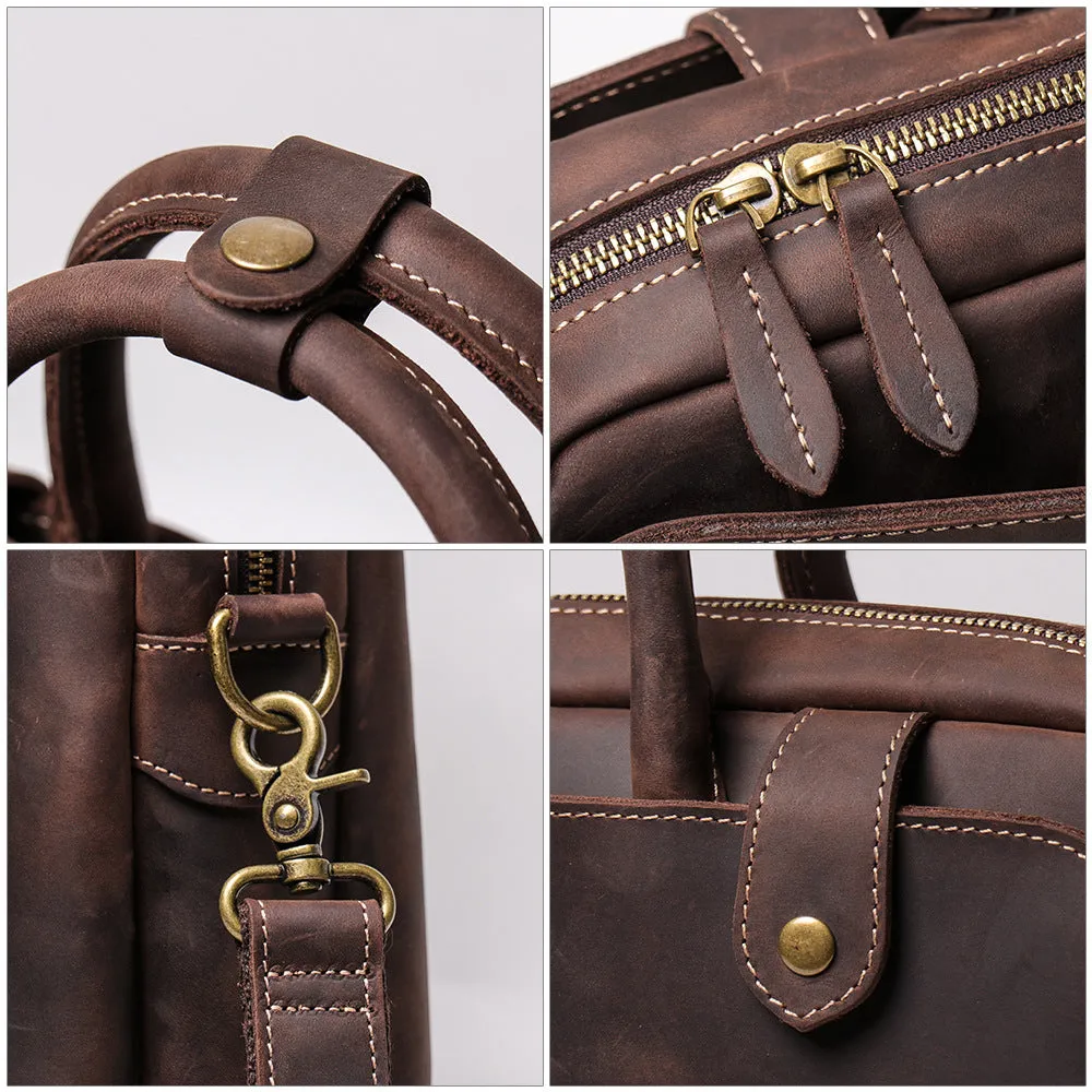 New Leather Vintage Laptop Bag Briefcase