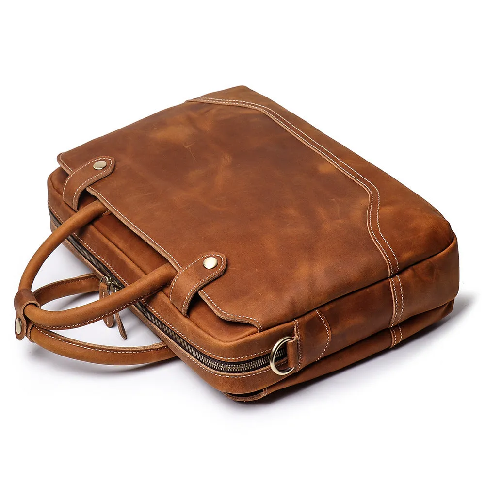 New Leather Vintage Laptop Bag Briefcase