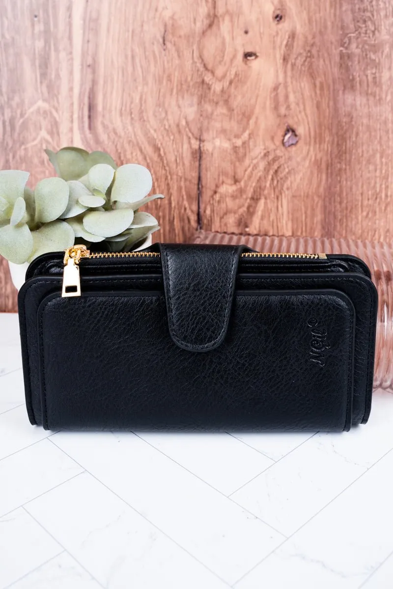 NGIL The Essentials Black Faux Leather Wallet