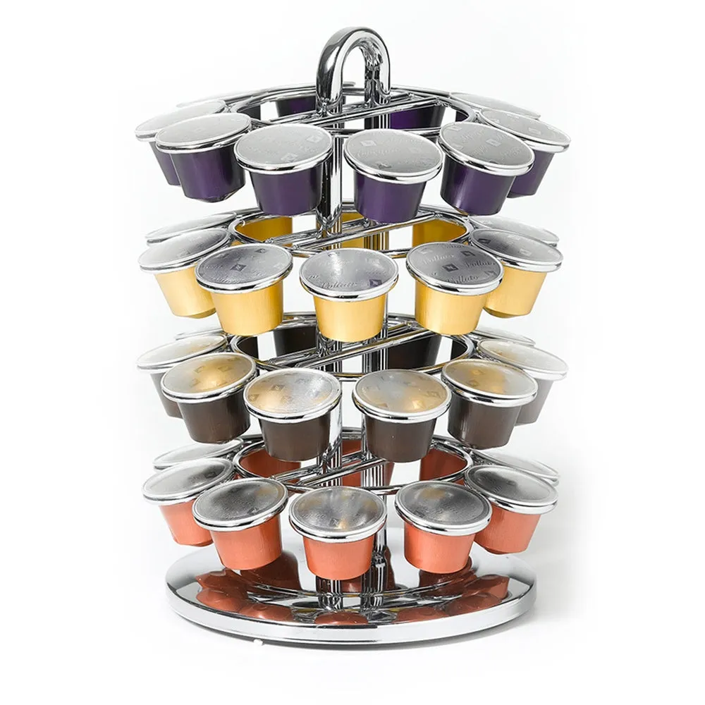 Nifty Solutions 40 Count Nespresso OriginalLine Capsule Carousel, Chrome