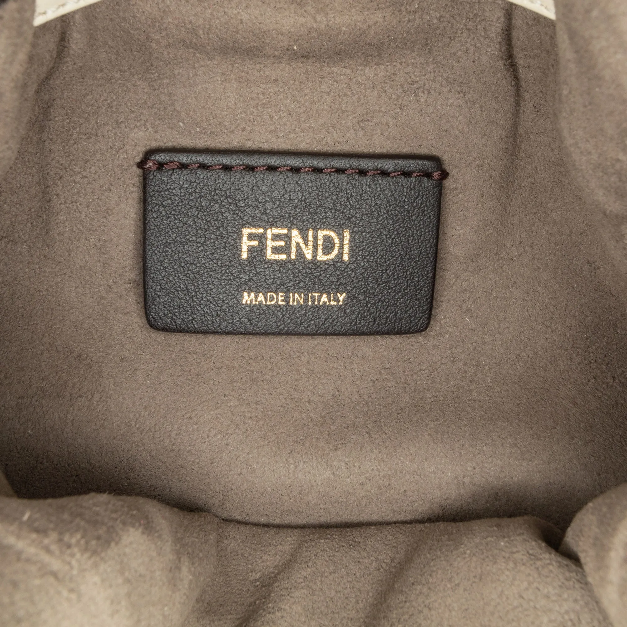 Orange Fendi Mini Zucca Suede F is Fendi Mon Tresor Bucket