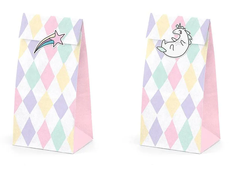 Pastel Unicorn Party Treat Bags- 6pk S2194