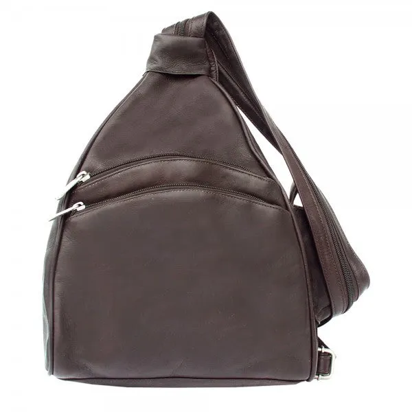 Piel Leather Two Pocket Sling Bag