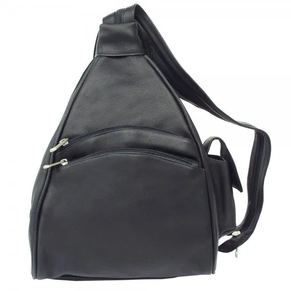 Piel Leather Two Pocket Sling Bag