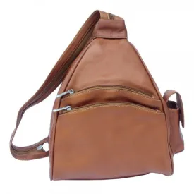 Piel Leather Two Pocket Sling Bag