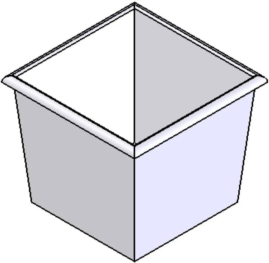 Plastic Nesting Bin With Roll Over Flange (NRO)