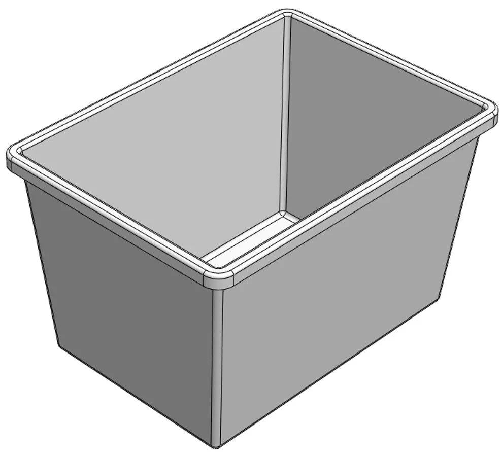 Plastic Nesting Bin With Roll Over Flange (NRO)