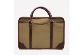 Putney Canvas Briefcase - Olive