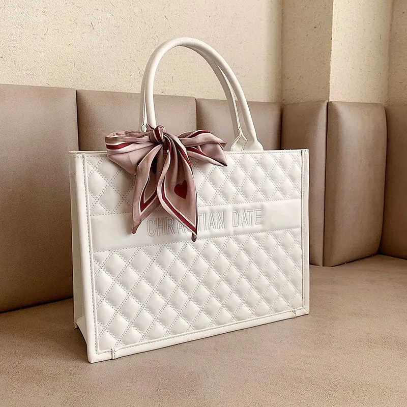 Quilted Fancy Niche Style One-Shoulder Versatile Handbags