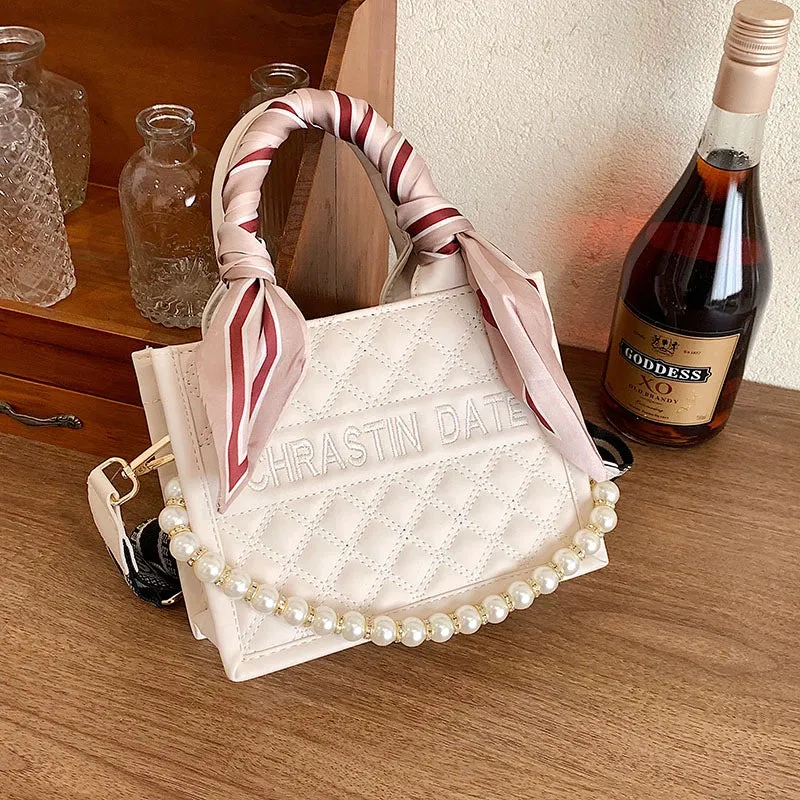 Quilted Fancy Niche Style One-Shoulder Versatile Handbags