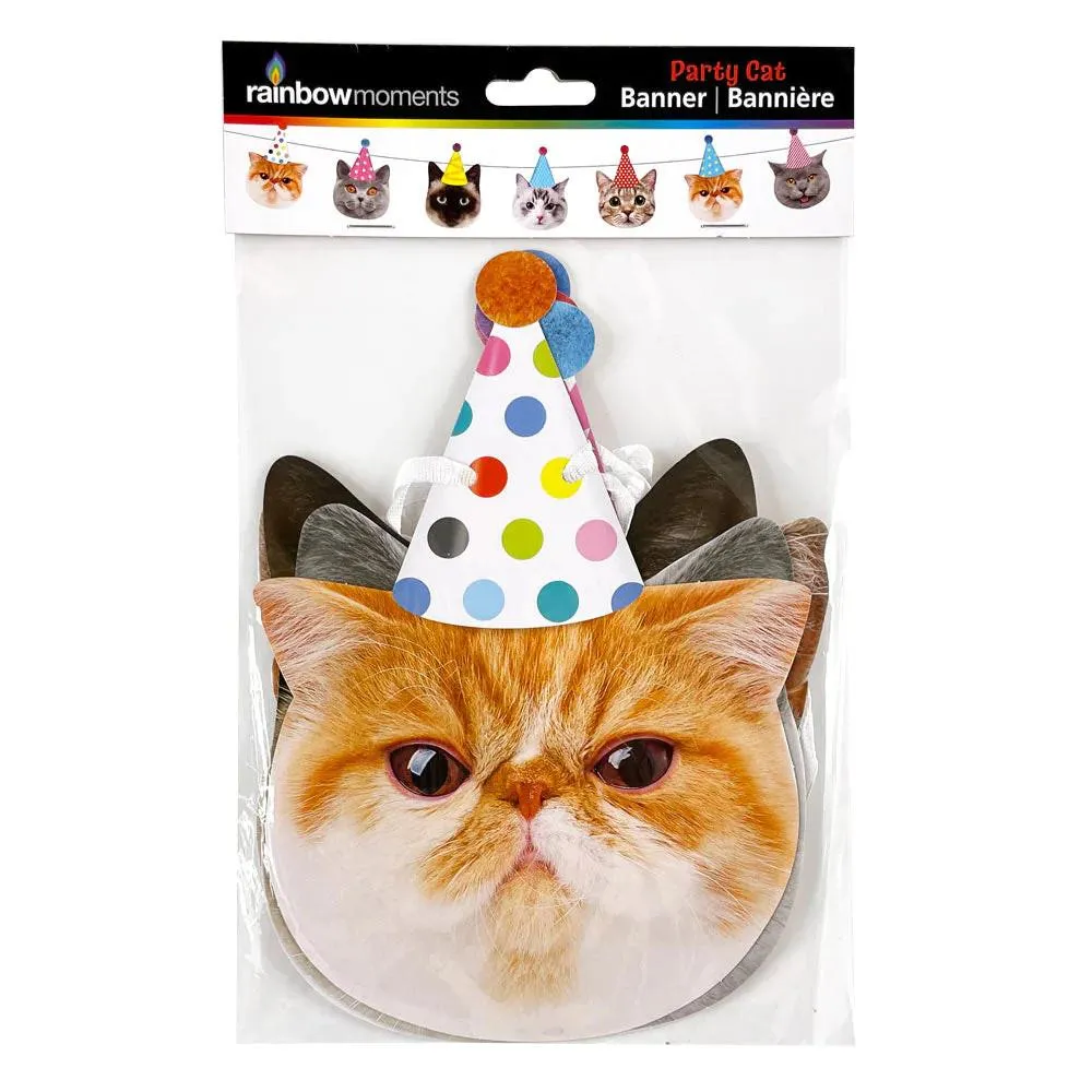 Rainbow Moments Shaped Paper Banner - Party Cats