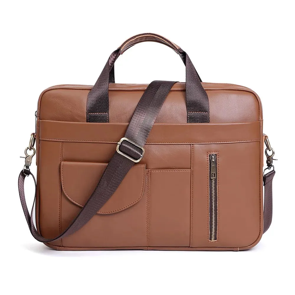 Retro Genuine Leather Laptop Briefcase