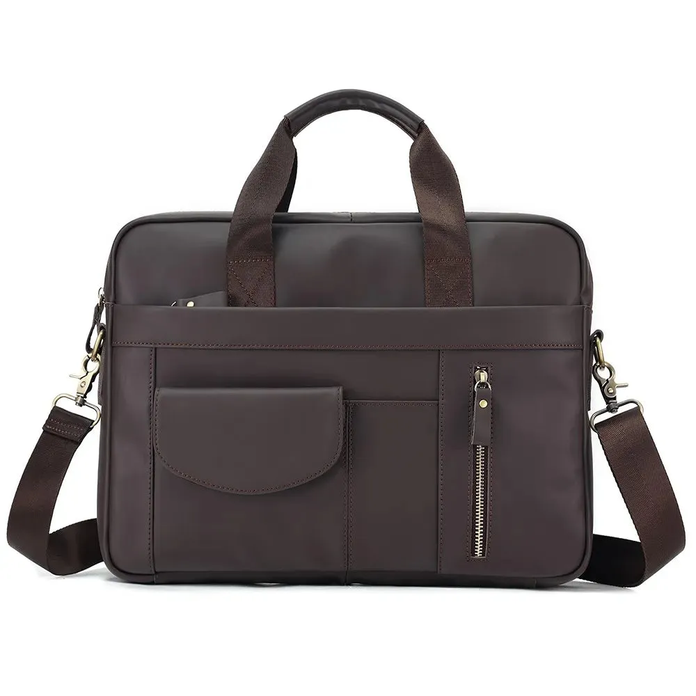 Retro Genuine Leather Laptop Briefcase