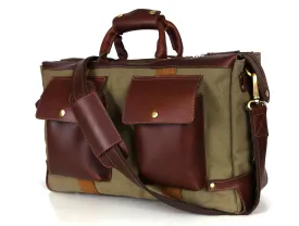 Salinas Leather Canvas Travel - Green