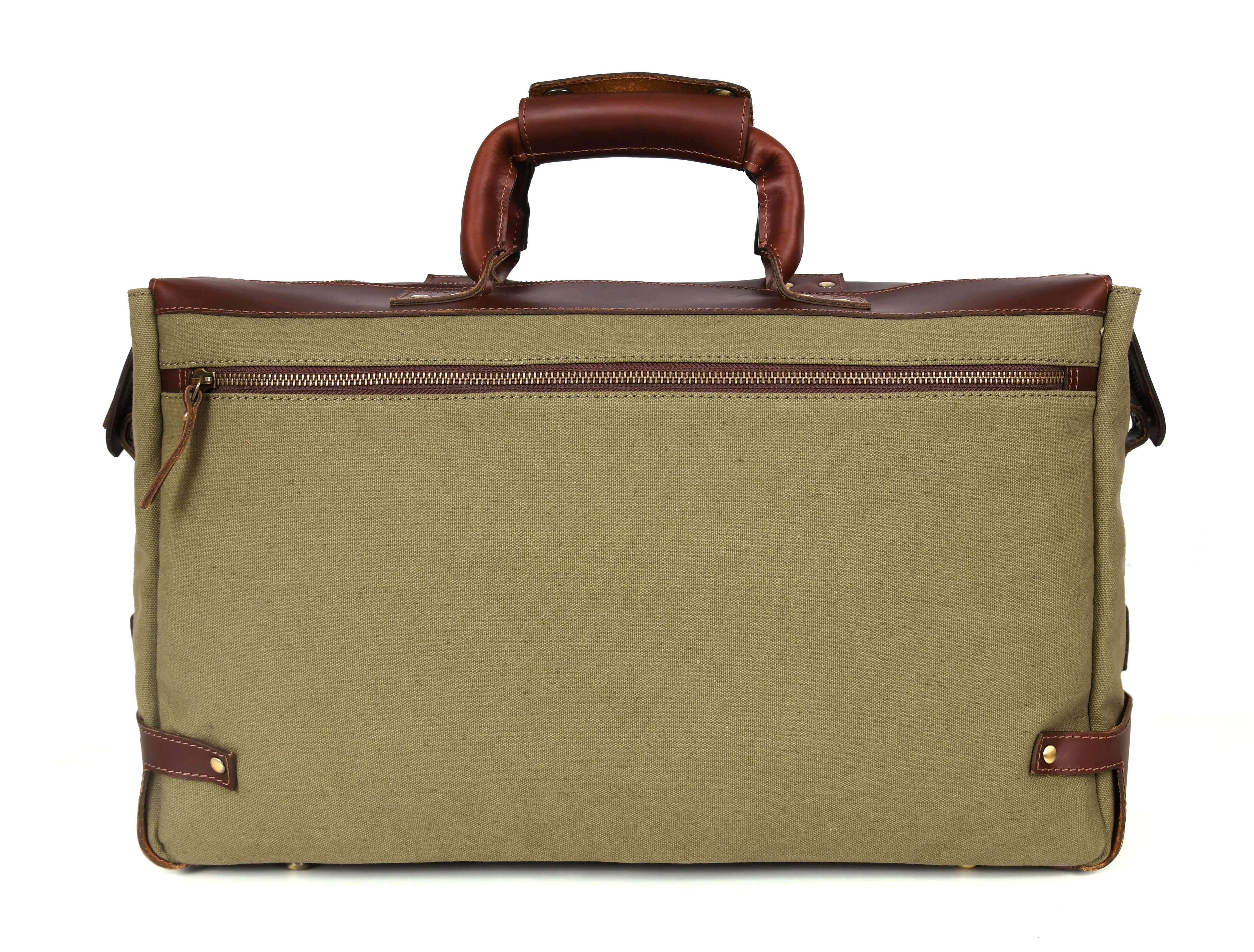 Salinas Leather Canvas Travel - Green