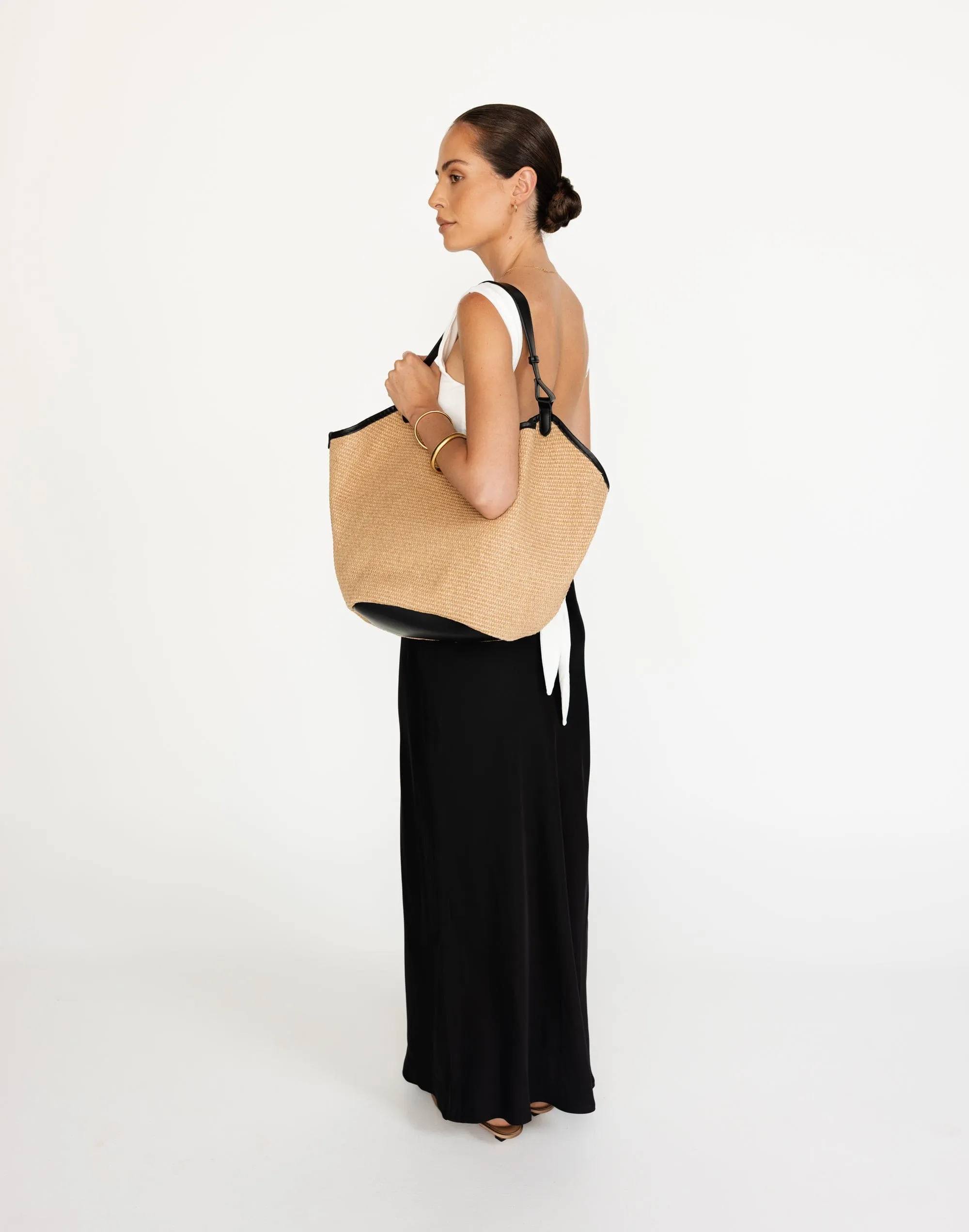 Sarah Shoulder Bag (Natural Raffia) - By Billini