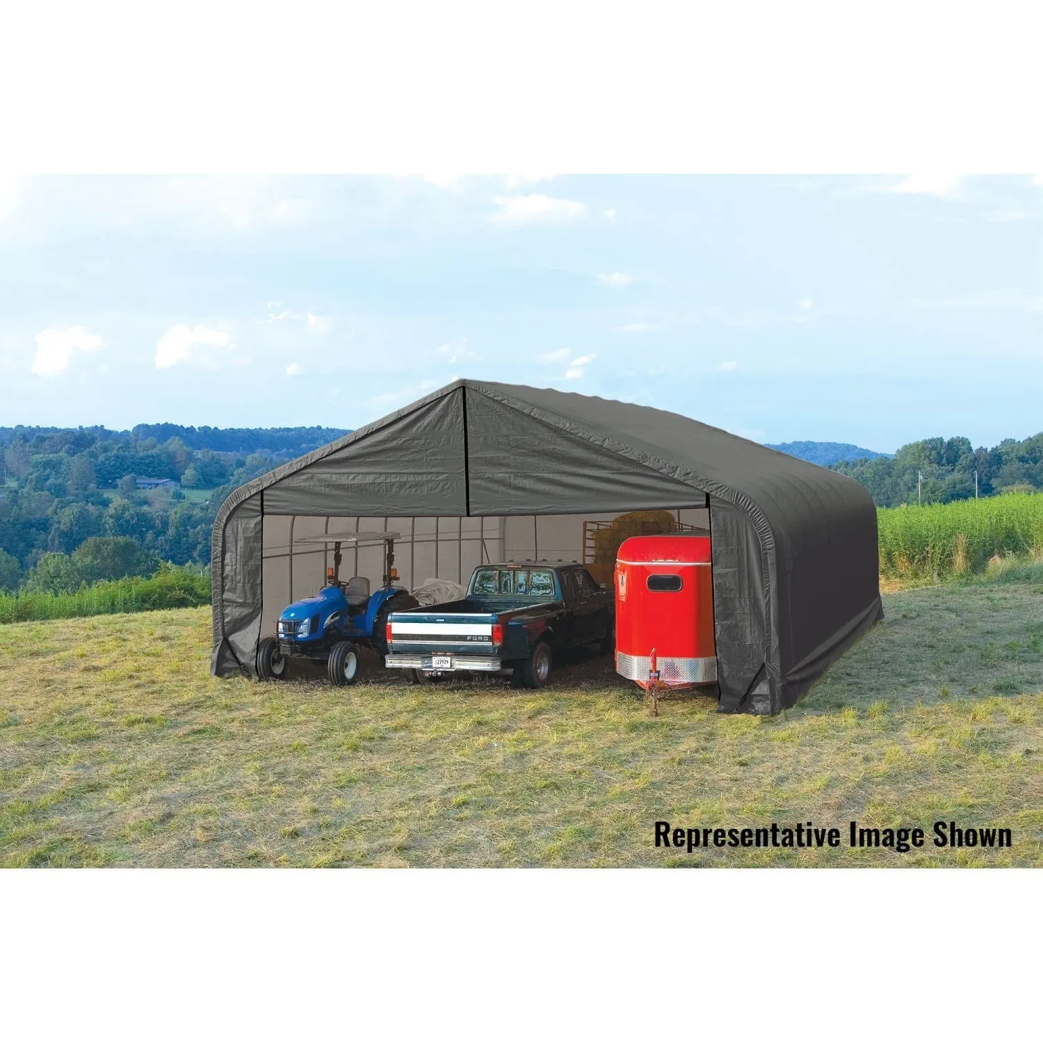 ShelterLogic | ShelterCoat 28 x 28 ft. Garage Peak Gray STD