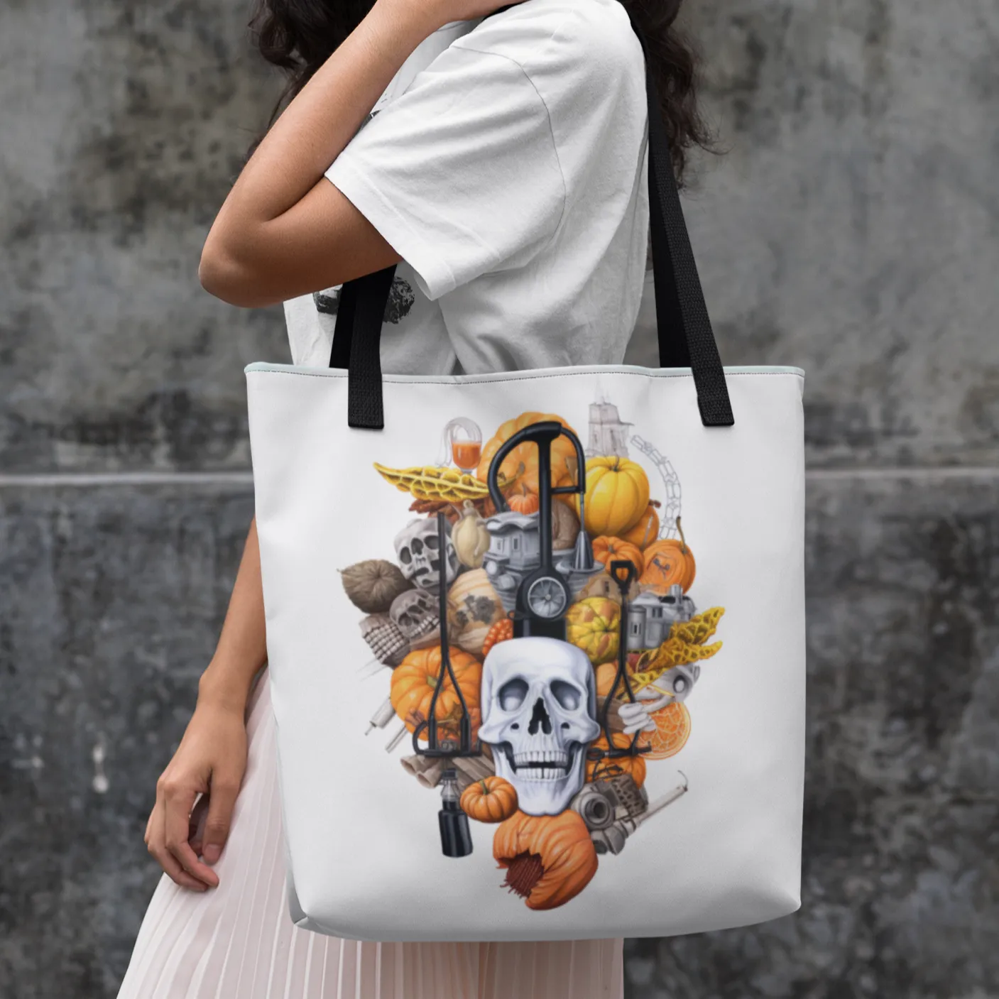 Skeleton Pumpkin Tote,  Halloween Tote Bag, Halloween Tote, Halloween Tote Bags, Tote bag Mockup Halloween, Tote Bags Halloween, Halloween