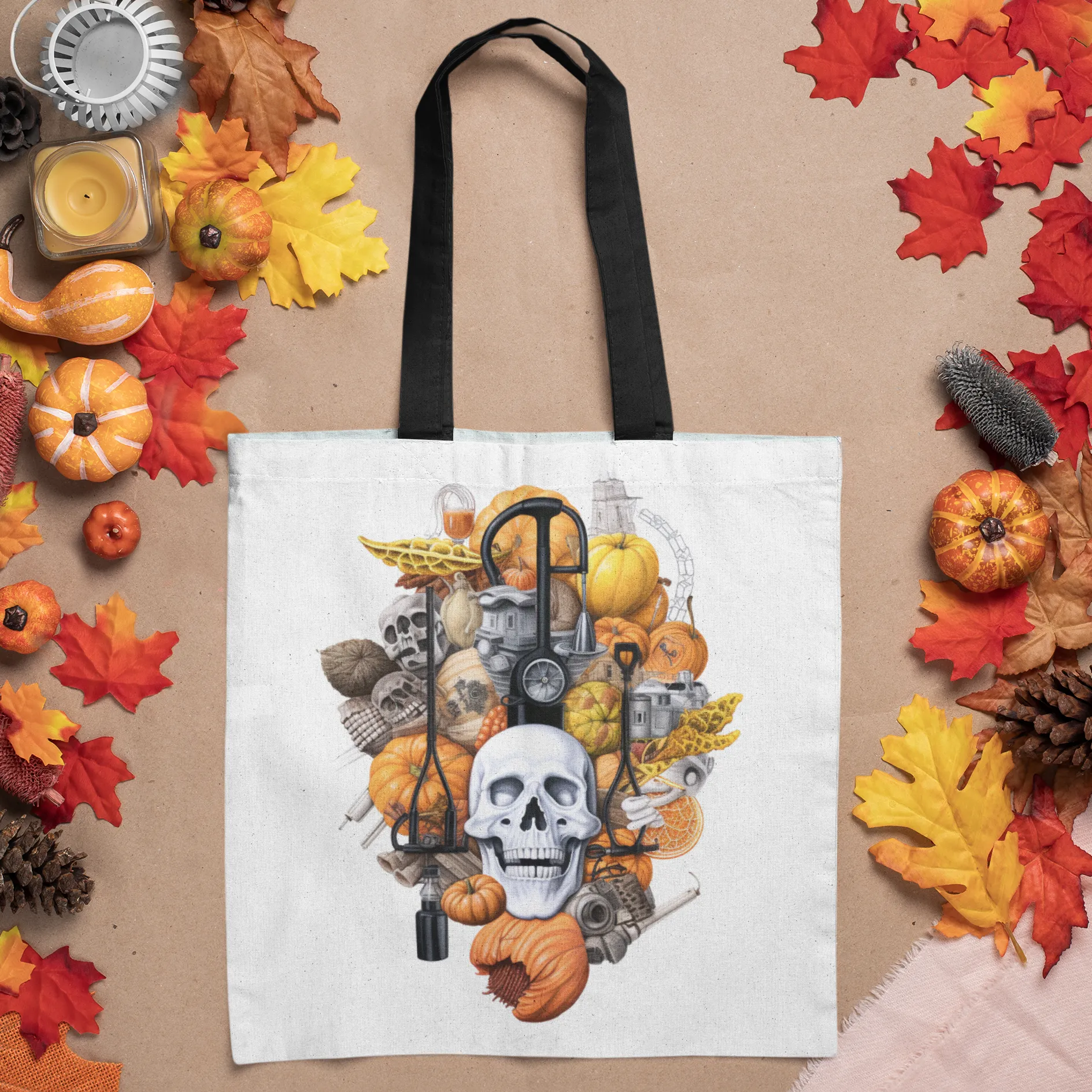 Skeleton Pumpkin Tote,  Halloween Tote Bag, Halloween Tote, Halloween Tote Bags, Tote bag Mockup Halloween, Tote Bags Halloween, Halloween