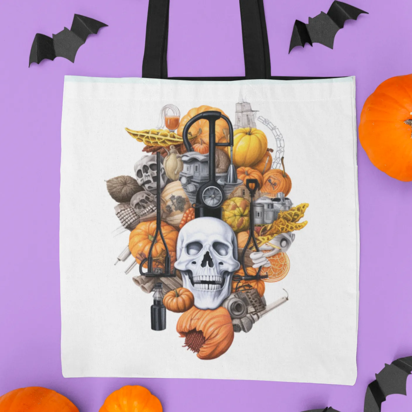 Skeleton Pumpkin Tote,  Halloween Tote Bag, Halloween Tote, Halloween Tote Bags, Tote bag Mockup Halloween, Tote Bags Halloween, Halloween