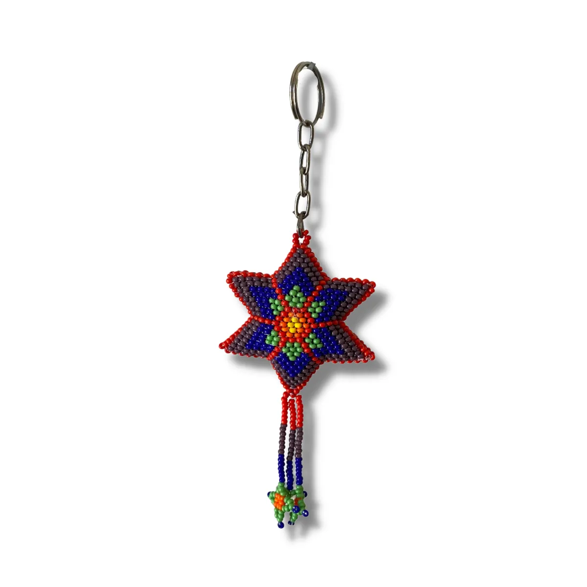 Star Seed Bead Key Chain - Guatemala