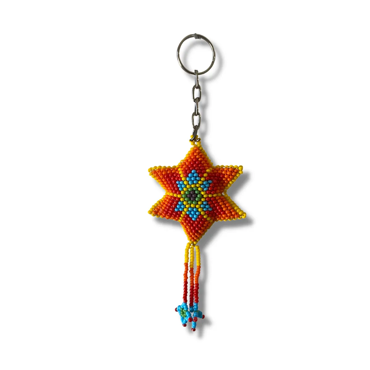 Star Seed Bead Key Chain - Guatemala