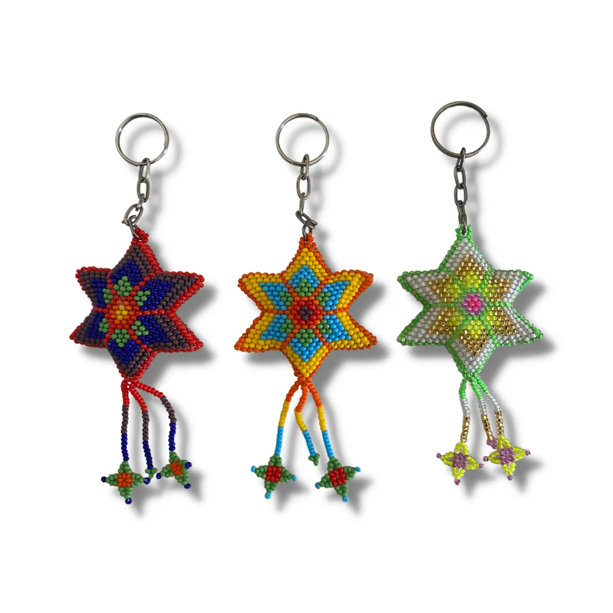 Star Seed Bead Key Chain - Guatemala