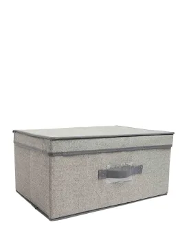 Storage Solutions Storage Box With Lid - Grey