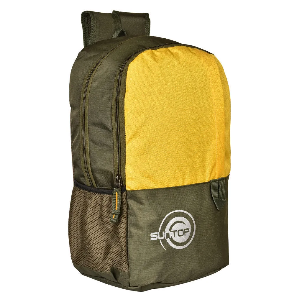 Suntop Pixel Daypack Bag Waterproof Fabric 24 L Backpack(Brown and Yellow)