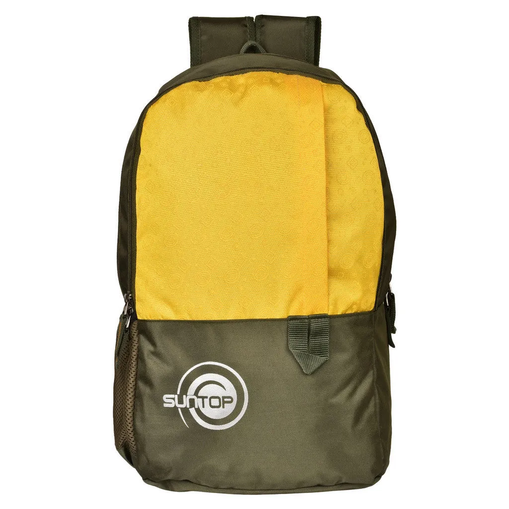 Suntop Pixel Daypack Bag Waterproof Fabric 24 L Backpack(Brown and Yellow)